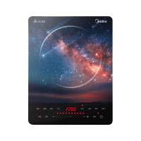 美的(Midea)电磁炉恒匀火2200W大火力10档火力滑控3D浮雕炫彩智能星空电磁灶C22-E301