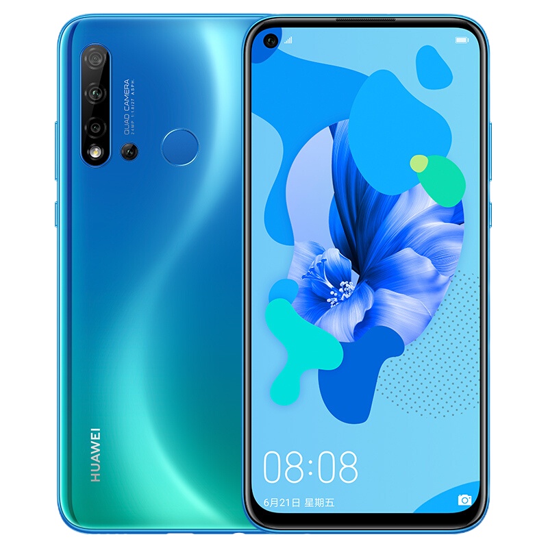 华为(HUAWEI)nova5i 全网通 6GB+128GB 苏音蓝 后置四摄 前置2400万像素 双卡双待 手机