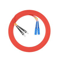 千天(QANTOP)光纤跳线 电信级光纤熔接收发器尾纤 光端机适用 ST-SC多模双芯- QT-GXTX190