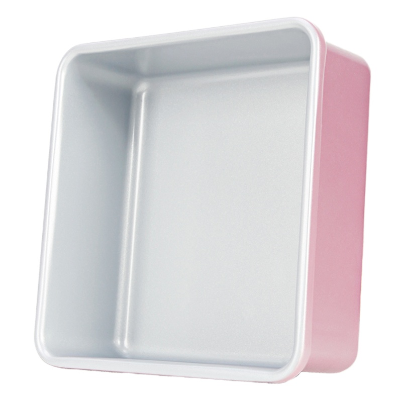 学厨8寸正方形加高古早蛋糕烤盘模具21.9*21.9*8cm玫瑰金不粘月饼面包饼干曲奇蛋挞家用烤箱烘焙模具 WK9819