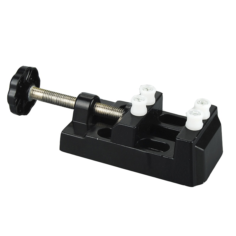 小型台虎钳古达家用多功能桌虎钳小台钳夹具平口钳迷你模型台钳核桃夹 C款[桌虎钳]带四珠