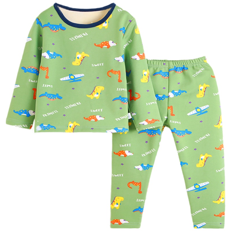 男童秋衣套装保暖加绒加厚内衣裤秋衣秋裤套装小童衣服