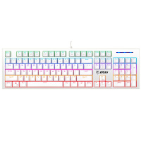 微星MSI GK50Z 白色 电竞高特轴机械 键盘吃鸡游戏台式电脑专业电竞鼠标