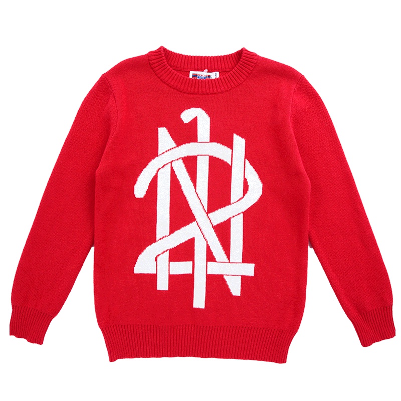 铅笔俱乐部童装2019秋装新款男童毛衫女童毛衫圆领毛衣中大童毛衣