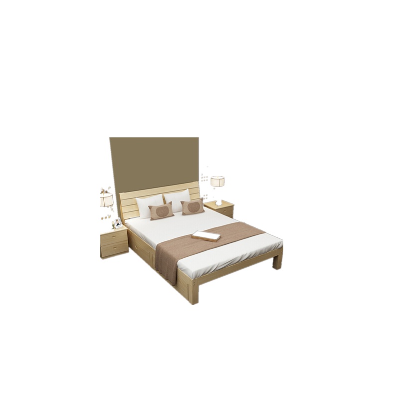 欧宝美实木床单人床双人床公寓床宿舍床