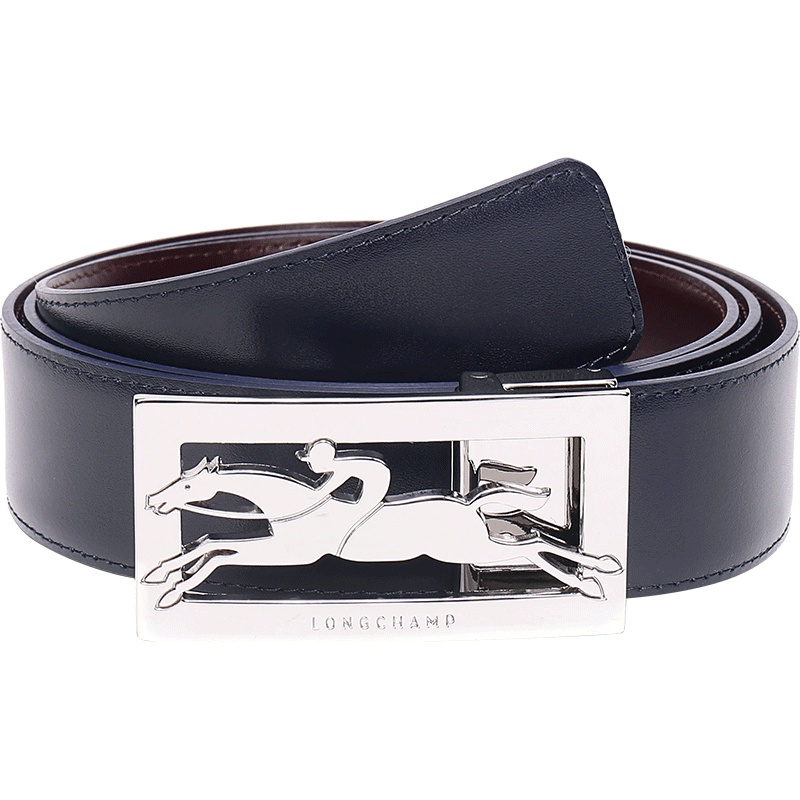 Longchamp 珑骧 DELTA BOX 男士系列牛皮双面扳扣式腰带 9614 022