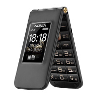 十里 翻盖老人机双屏手机移动联通4g电信老人手机超长待机大字体老年机 黑色 移动4G联通2G