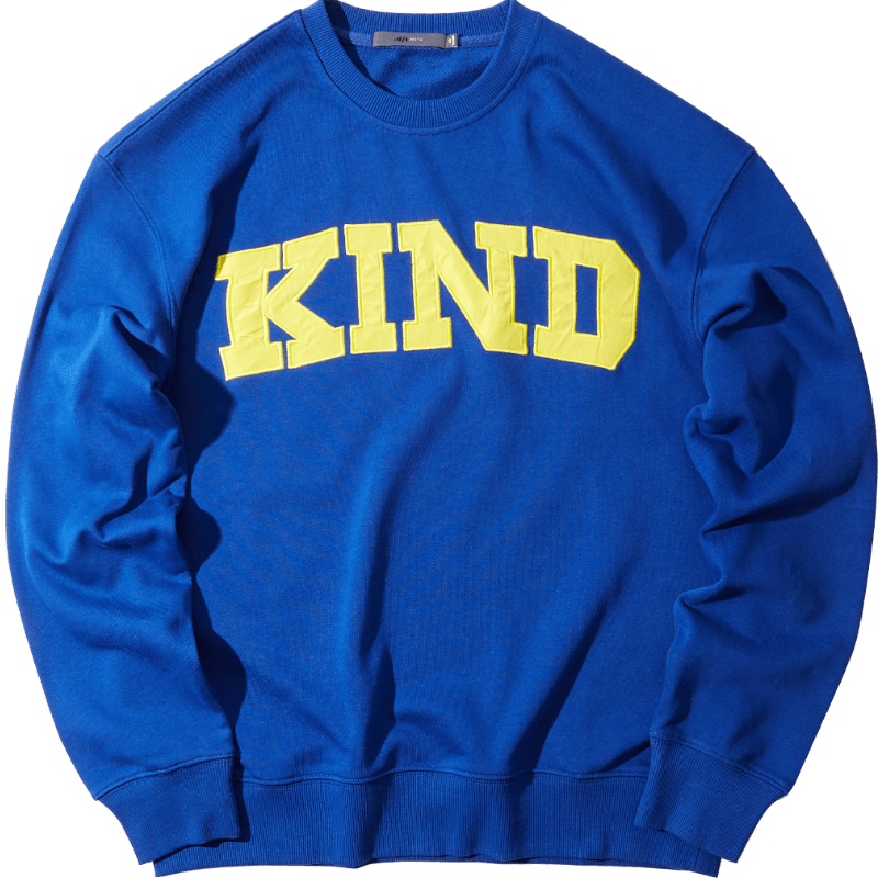 黑鲸字母贴布装饰卫衣男秋季简约圆领套头衫男CNZWJ38142A