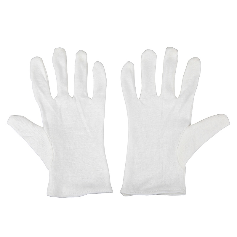 赛拓(SANTO)白色礼仪棉手套文玩手套马术/古玩手套厚款 12付装[2014]