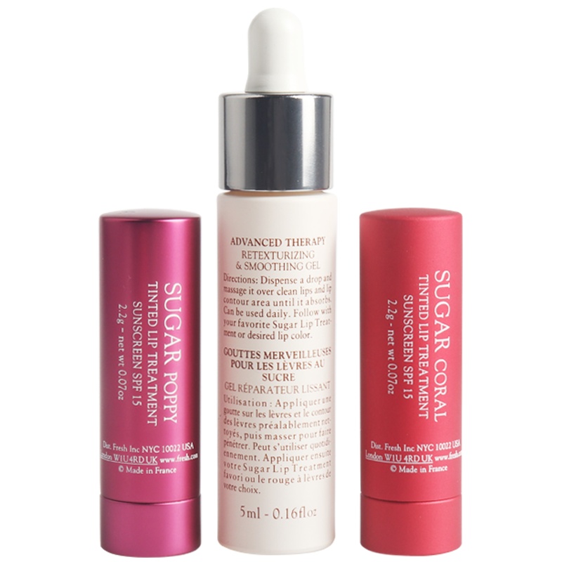 馥蕾诗(FRESH)澄糖缤纷护唇礼盒（澄糖奇妙精华液5ml+澄糖唇膏迷醉罂红2.2g+珊瑚红2.2g）