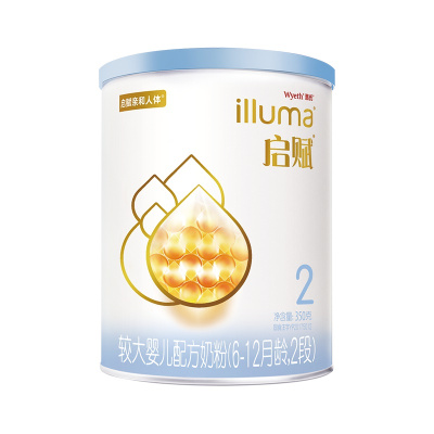 惠氏illuma启赋较大婴儿配方奶粉(6-12月龄,2段)350g