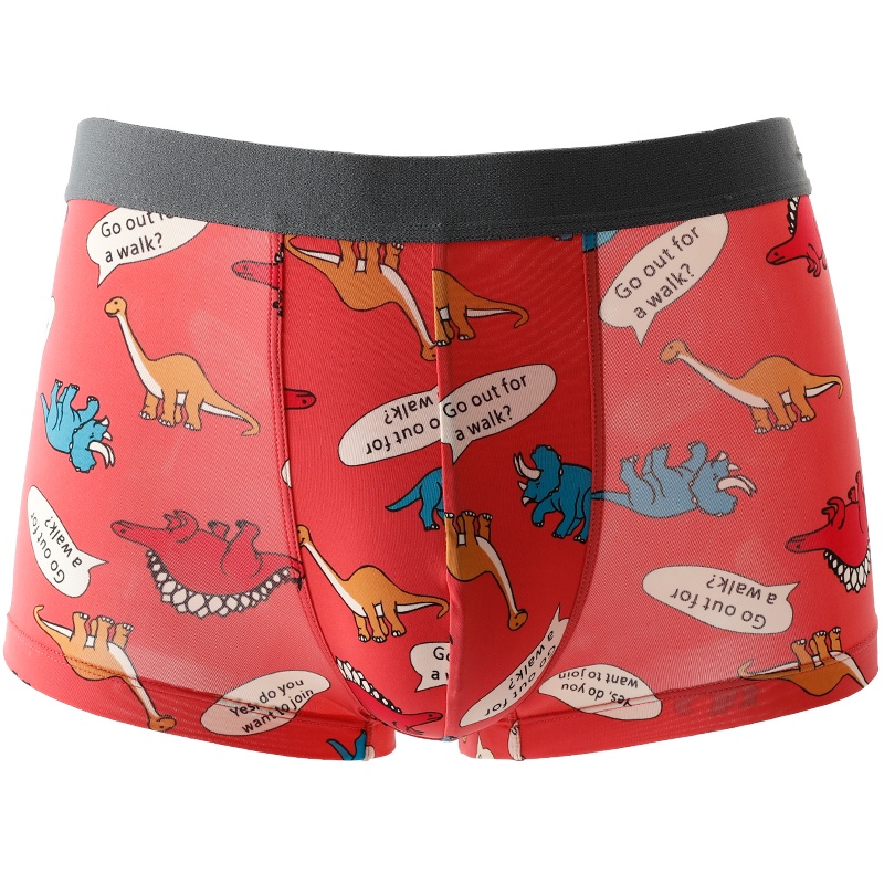 歌瑞尔本命年印花男女平角裤情侣性感舒适内裤衩20016BR