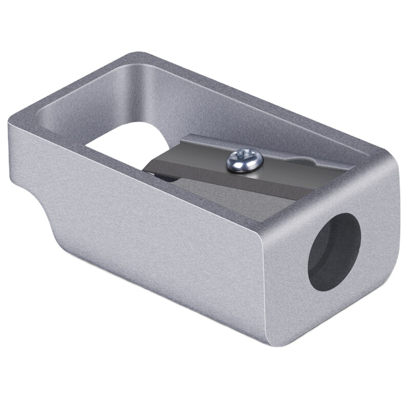 得力(deli) 0596卷笔刀 学生儿童卷笔器削笔机刨笔机削铅笔 银色 5个装