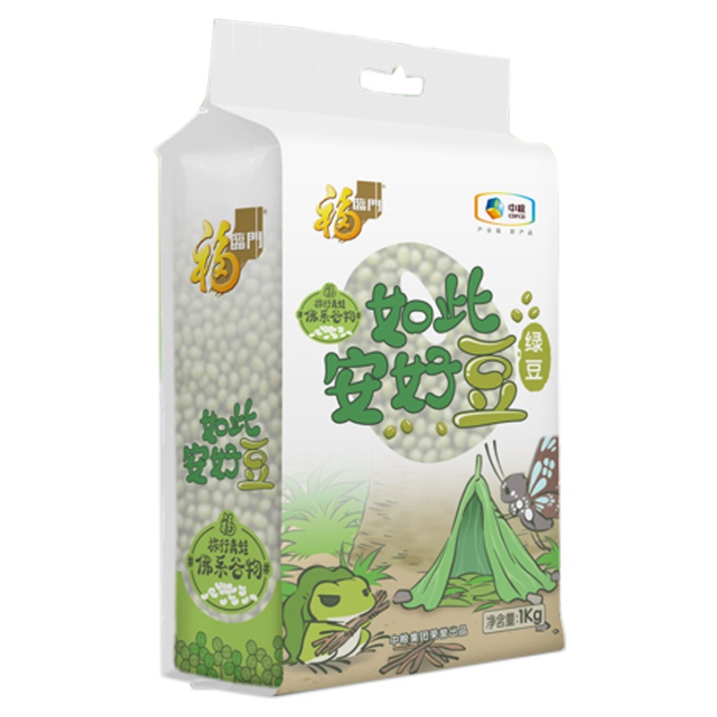 福临门 如此安好豆绿豆1kg 旅行青蛙杂粮
