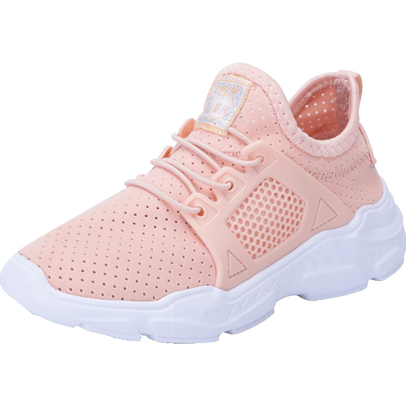 巴布豆童鞋男童女童网鞋2019春季儿童网面鞋透气男孩运动鞋男