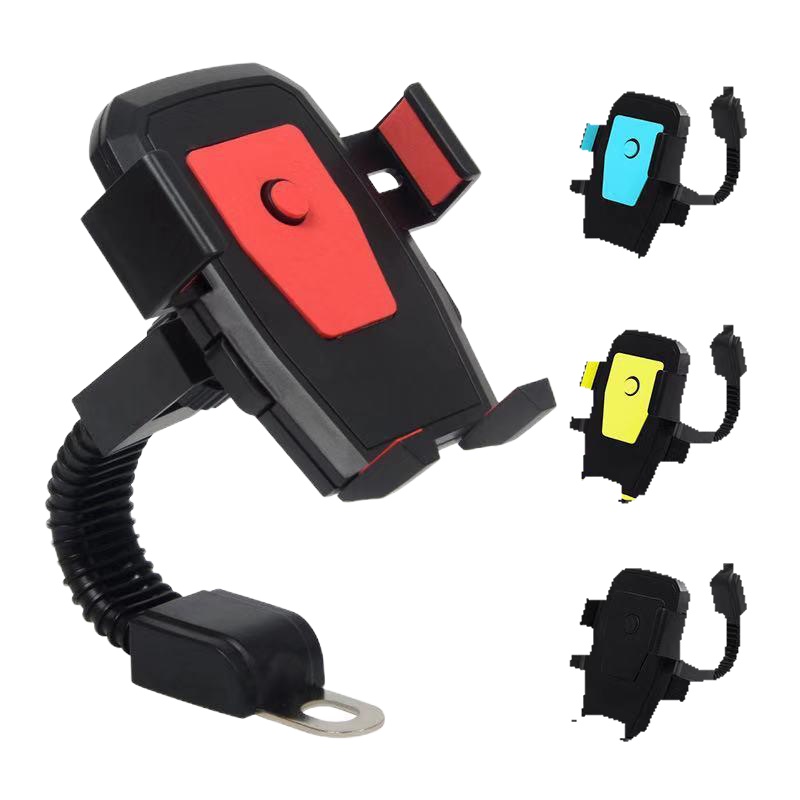 火豹[外卖使用款]电动车摩托车手机支架自行车导航支架车载手机支架 新版后视镜款随机色手机支架手机座