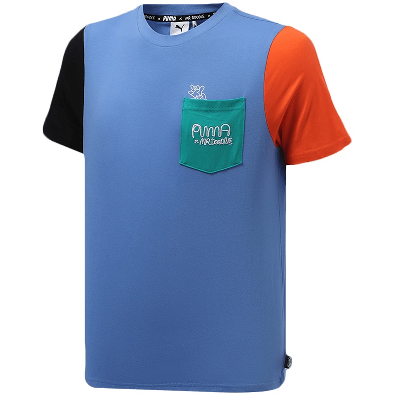【自营】PUMA黑标男装MR DOODLE COLORBLOCK TEE运动服休闲短袖T恤