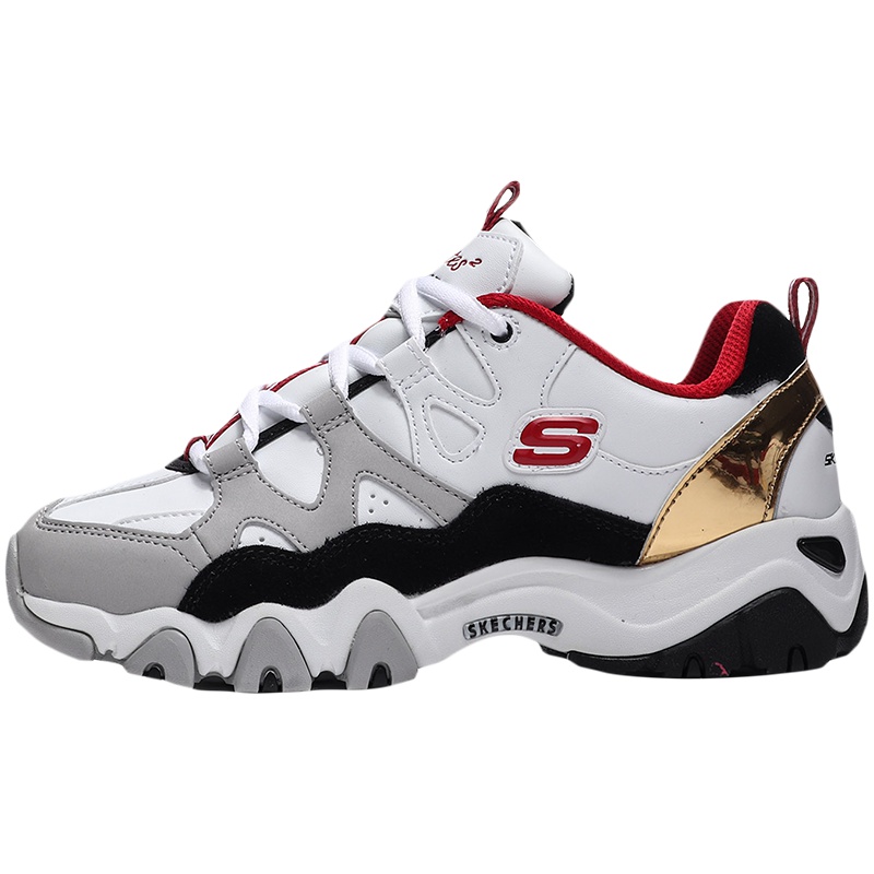 .斯凯奇女鞋熊猫鞋金属风厚底老爹鞋休闲运动鞋88888112.