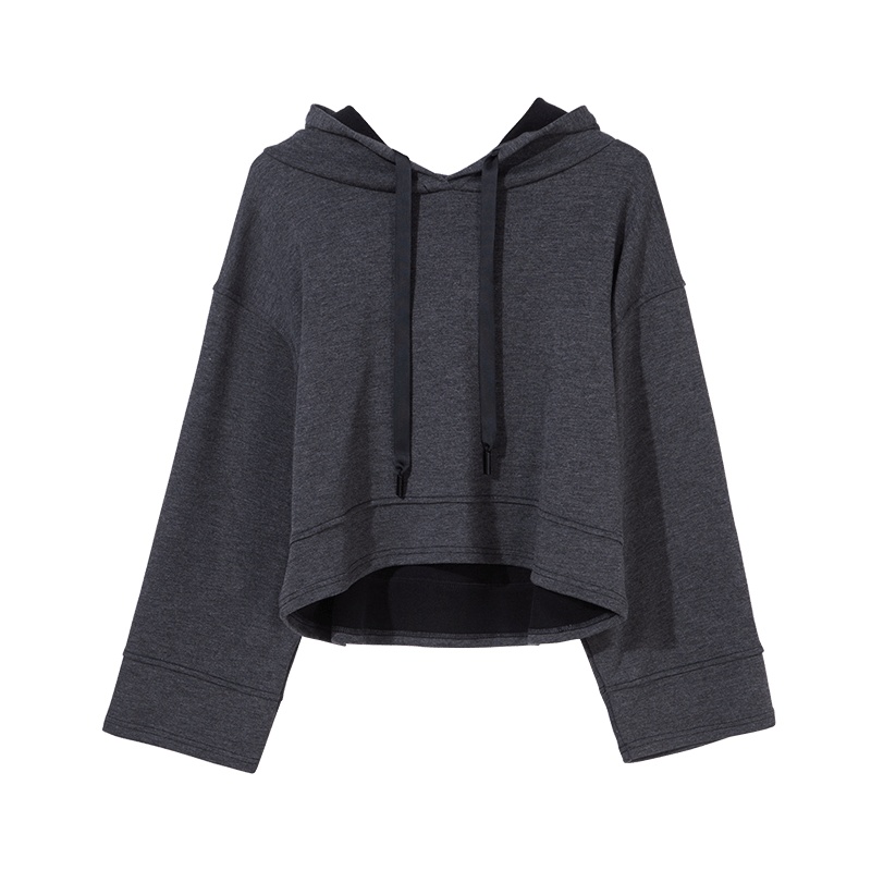 晚白 2020春季新品两件套纯色连帽T恤卫衣半身裙包臀裙休闲套装女