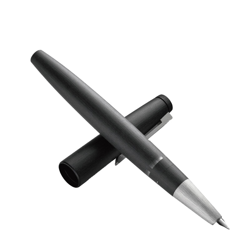 凌美(LAMY)2000系列玻璃纤维活塞吸墨磨砂黑钢笔14K金笔EF尖