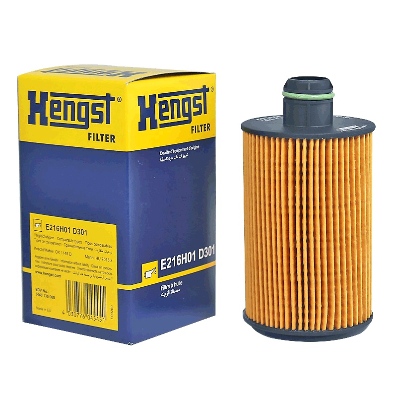汉格斯特(hengst)机油格滤清器纸芯E216H01 D301适用于克莱斯勒300C 大切诺基3.0T柴油版机油滤芯E