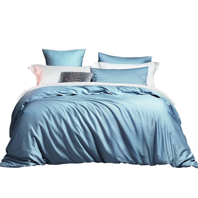 博洋家纺 60支长绒棉四件套全棉纯棉贡缎床笠纯色床单被套床上用品菲尼