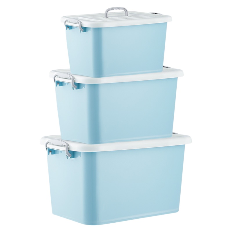 收纳箱塑料小号大号储物箱整理箱子家用被子内衣服玩具收纳盒车载 北欧灰 小号30.5*19*17药品/化妆品