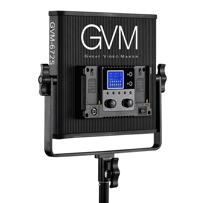 GVM672S LED摄影补光灯 室内人像拍照摄像常亮柔光灯便携套装