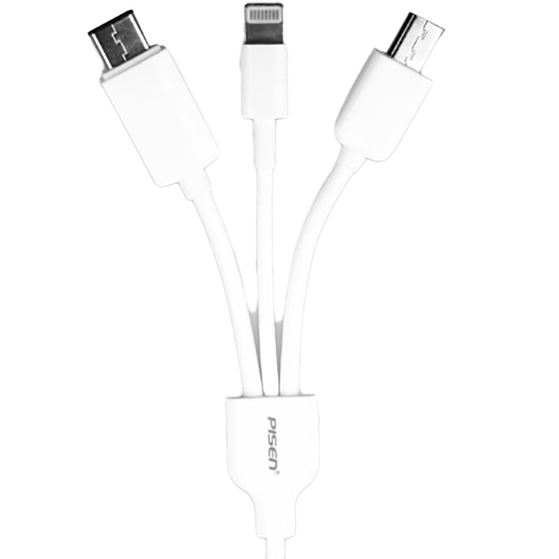 品胜(PISEN) 苹果/Iphone配件 安卓手机充电器线type-c一拖三多功能线适用小米5华为 1200mm