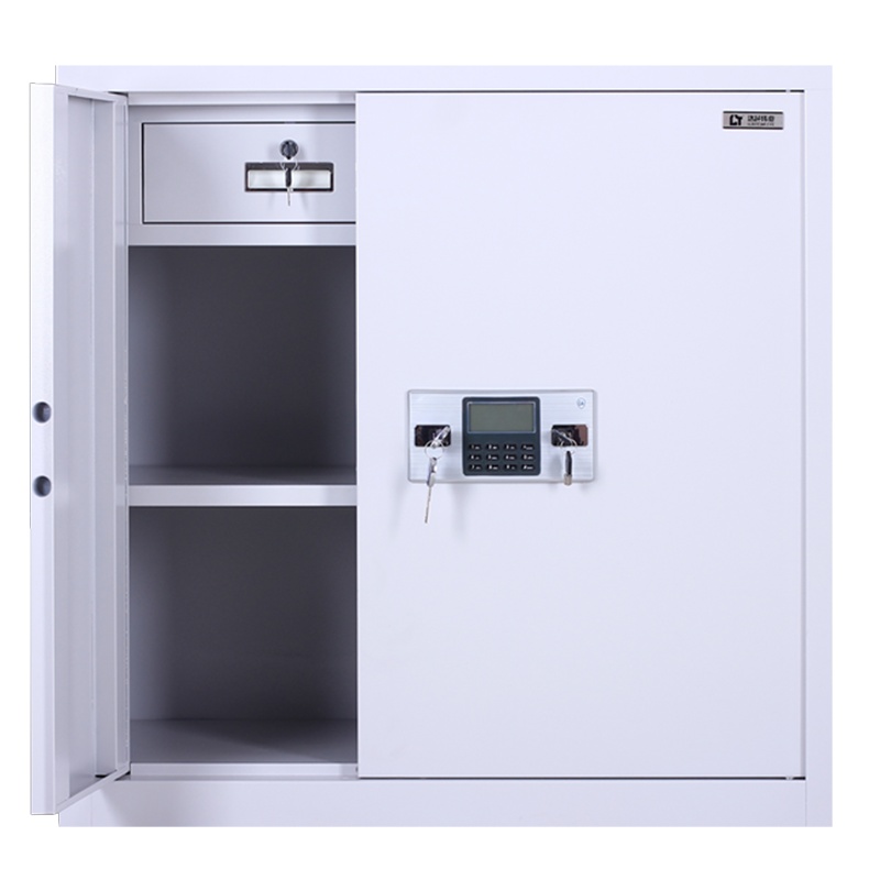 鑫金虎 保密柜单节带抽指纹锁铁皮柜文件柜资料柜档案柜办公柜