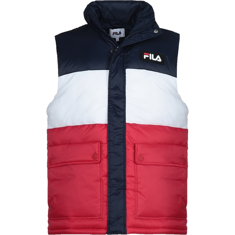 FILA 斐乐 男士 聚酰胺高领棉服背心马甲 688392