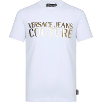 VERSACE JEANS 范思哲 男士LOGO图案棉质圆领短袖T恤 B3GUA7TR 36610