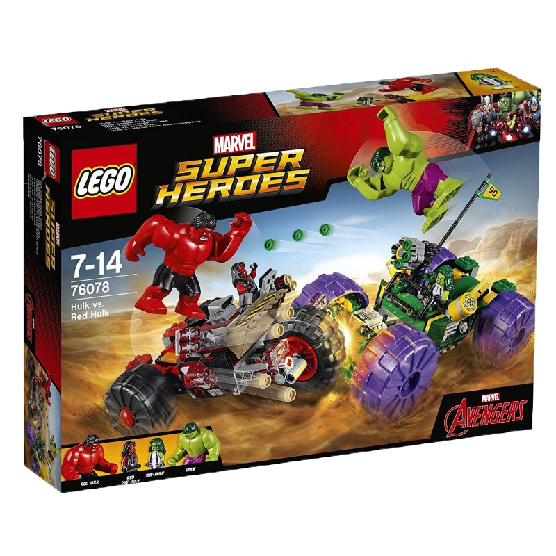 乐高(LEGO)超级英雄系列 绿巨人对战红巨人 76078 儿童积木玩具塑料 7-14岁 200块以上