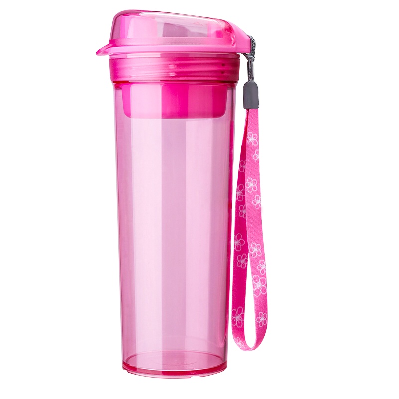 特百惠(Tupperware)晶彩茶韵水杯子400ml塑料便携创意茶杯水壶随手杯