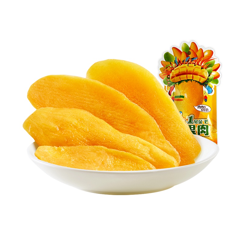 来伊份 芒果干108g 来一份果脯蜜饯水果干芒果片小包装网红零食小吃休闲食品苏宁超市自营零食