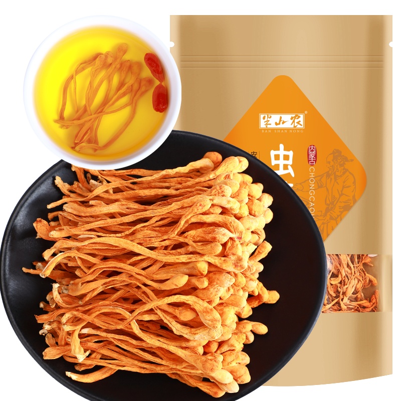 半山农 虫草花 孢子头 蛹虫草 金虫草 300克/袋 菌菇干货炖汤煲汤