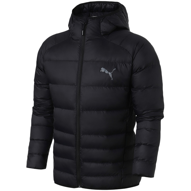 【自营】PUMA彪马男装休闲保暖连帽外套羽绒服运动服853721 L 85372101黑色