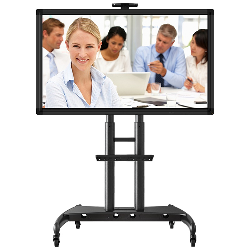 NB AVA1800-70-1P(55-80英寸)电视移动支架落地移动视频会议推车激光电视架教学电子白板触控一体机支架黑