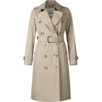 博柏利/巴宝莉 BURBERRY 女款棉质肯辛顿版型Heritage Trench长款风衣大衣外套80452881
