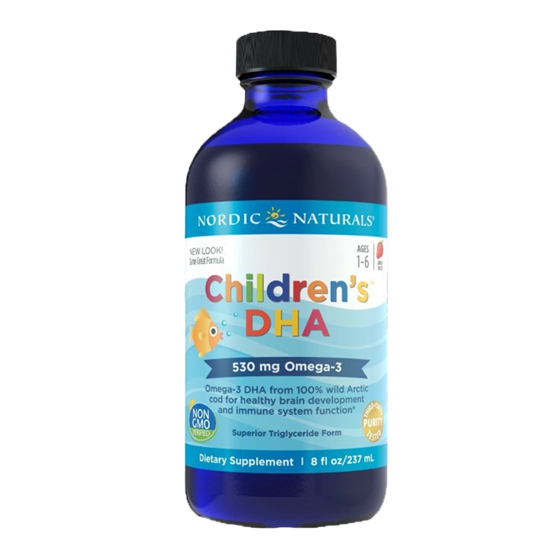 挪威小鱼(Nordic Naturals)儿童深海鳕鱼肝油237ml/瓶装(草莓味)12个月以上 美国进口