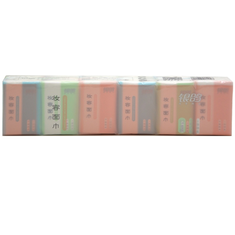 银鸽24包手帕纸妆容面巾四层柔韧便携式小包12包/条共2条