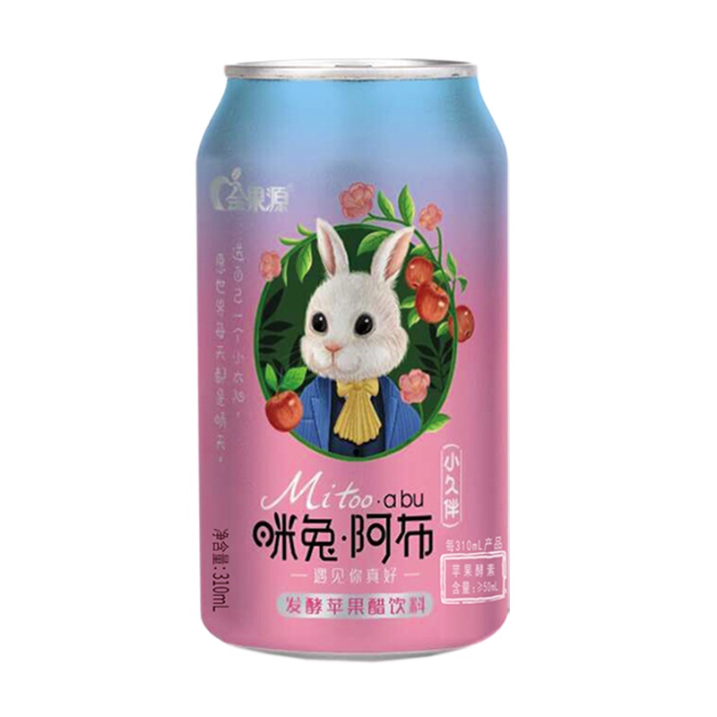 金果源高端型咪兔阿布酵素苹果醋饮料310ml苹果汁醋饮品