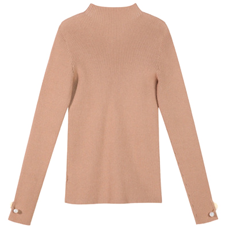 【专柜同款】上新长袖紧身针织衫打底衫女装秋装2019新款潮很仙的毛衣洋气百搭上衣20015667