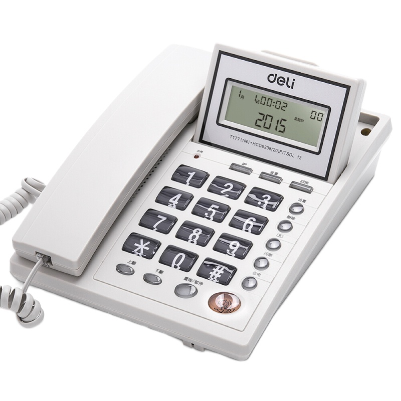 得力(deli)·786电话机(灰白)(台)