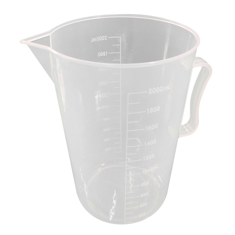 海斯迪克 HKCC23 透明量杯 带刻度杯 高硼硅塑料计量杯 测量杯容量杯 2000ML 2个