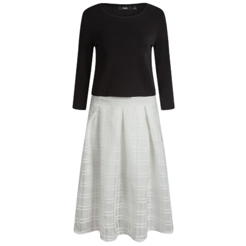 【福利款】拉夏贝尔修身七分袖收腰套装