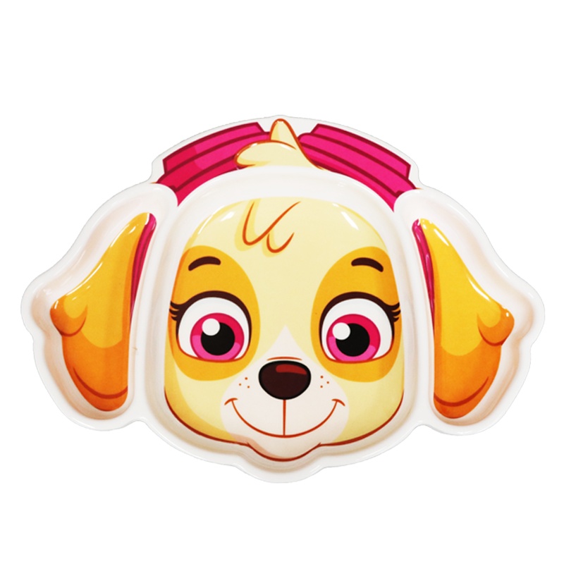 苏宁自营汪汪队官方授权宝宝分格餐盘汪汪队儿童餐具套装卡通训练儿童碗防摔防烫辅食碗 分格餐盘 儿童卡通勺