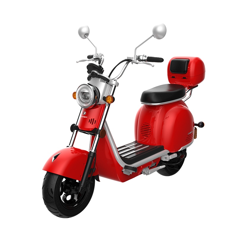 小帕(powelldd)C1 活力版 轻奢复古时尚电动轻便摩托车48V21AH铅酸帕瓦尔红