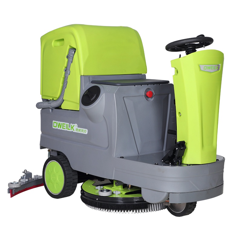 德威莱克中型驾驶式洗地机工厂车间用地下车库用驾驶式电动洗地车