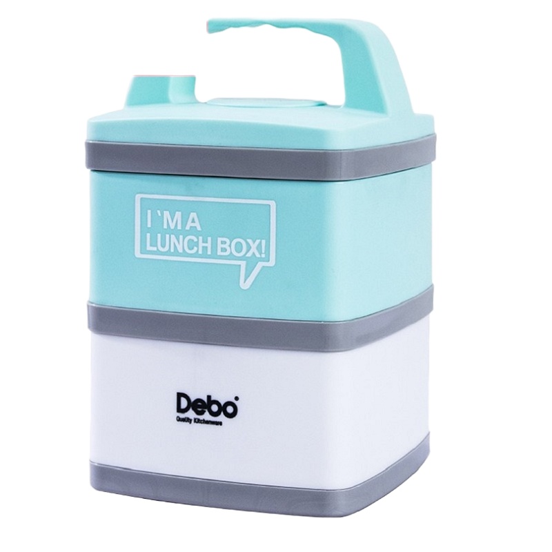 德铂(Debo)德铂普林双层保温饭盒1.4L密封防漏饭盒带盖手提保温饭盒便当盒DEP-610 单个装